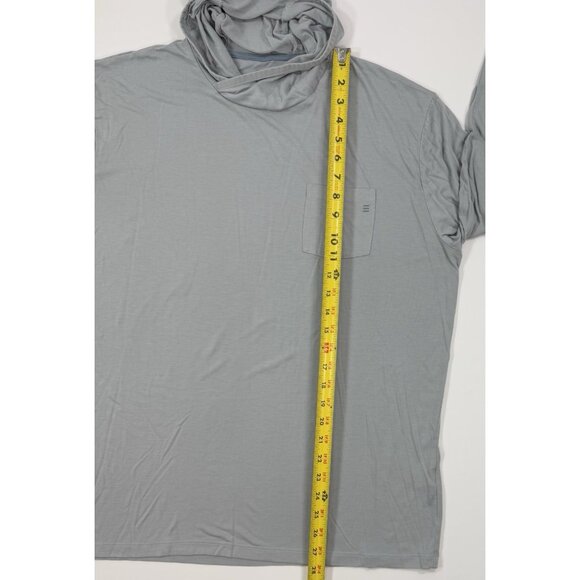 Free Fly Mens Lightweight Bamboo Hoodie Sz XL Gray Stretch Pullover Thumb Holes - Picture 10 of 10